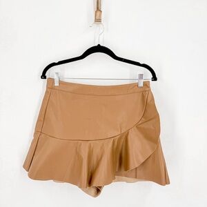 DO+BE Tan Ruffle Skort